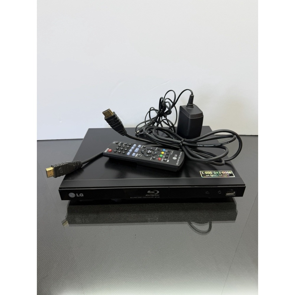 LG BP145 Blu-ray DVD Player w/ Remote & Power Adapter Tested Working Black